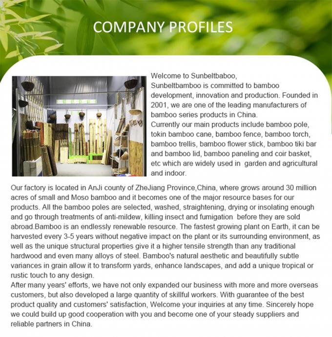 Αδιάβροχος πλαστικός καλυμμένος πάσσαλος μπαμπού για κηπουρική/εξωτερική χρήση 1