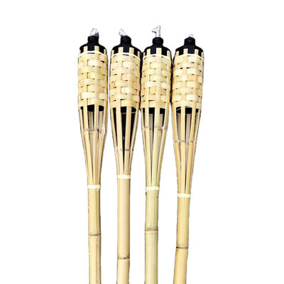 Φυσικός δαυλός από μπαμπού με αντικαταστάσιμο φυτίλι από fiberglass - για πάρτι στον κήπο, γάμο, φωτισμό μονοπατιών