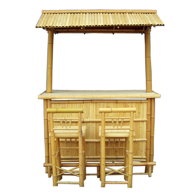 Ζωγραφική με βερνίκι Bamboo Tiki Bars με Τραπέζι Ποτών Πτυσσόμενα Μπαρ παραλίας