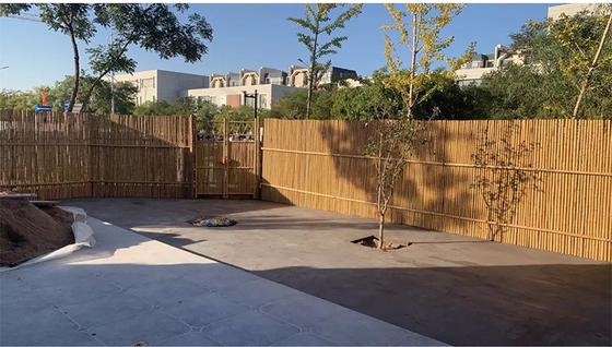 Φυσική χειροποίητη 1.5x1.5m διακοσμητική περίφραξη κυλίσματος κατωφλιών φρακτών μπαμπού