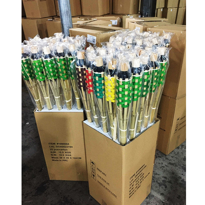 Citronella φανών μπαμπού 110cm υπαίθριος φυσικός φανός για το φωτισμό κήπων, κόμμα Luau