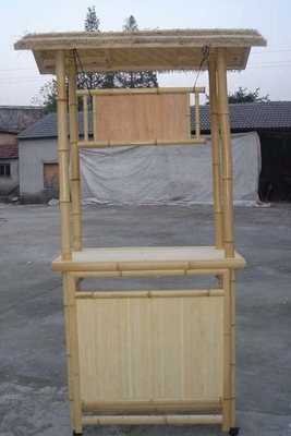 Cabana τροπικός φραγμός 220x160cm Tiki μπαμπού κόμματος με τα κατώτερα σκαμνιά ραφιών γραφείου