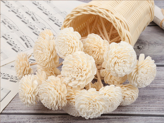 Scented ξύλινος ξηρός διασκορπιστής 15cm καλάμων λουλουδιών Sola με το φυτίλι βαμβακιού για διακοσμητικό