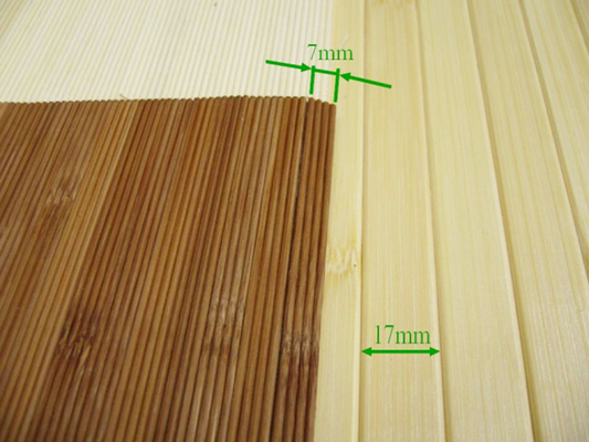 Slats μπαμπού Wallcovering φυσικό μπαμπού που ξυλεπενδύει για το εγχώριο εστιατόριο