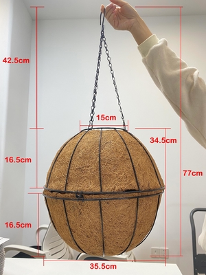 Υπαίθριος κήπος 27cm δοχείων λουλουδιών σκαφών της γραμμής κοκοφοινίκων μπαμπού πλαισίων μετάλλων διάμετρος