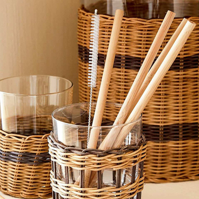 Eco φιλική μίας χρήσης μπαμπού χρήση χυμού αχύρων κατανάλωσης αχύρων επαναχρησιμοποιήσιμη