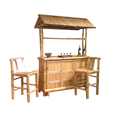 ο φραγμός πάγκων μπαμπού φραγμών 220x160cm Tiki με την αδιάβροχη στέγη προεδρεύει υπαίθριου