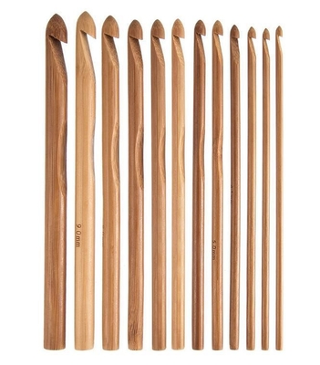 8 κομμάτια γάντζους τσιγγελακιών μπαμπού 1mm 2.75mm τους ξύλινους καθορισμένους τις πλέκοντας βελόνες Handcrafted
