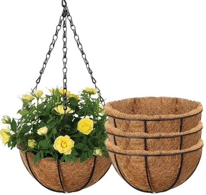 Φυσικό Coco Coir Liner Coconut Coir Pots Τείχος Κρεμαστικό Κουτένιο Κουτένιο