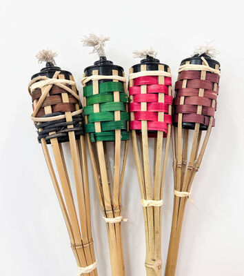 Φωτιά από φυσικό μπαμπού για υπαίθριο κάμπινγκ Διακόσμηση πάρτι κήπου χειροποίητη φιλική προς το περιβάλλον Φωτιά πυρκαγιά Αδιάβροχη